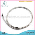 Silver color 316lL stainless steel round snake necklace, round snake chain necklace